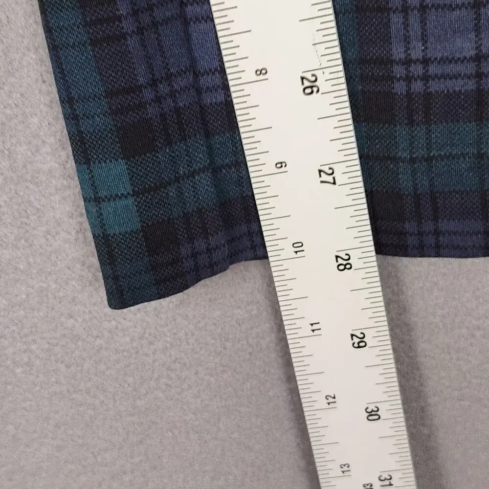 J MCLAUGHLIN Pants Womens Size 0 Green Plaid Straight Leg Measure 28X28